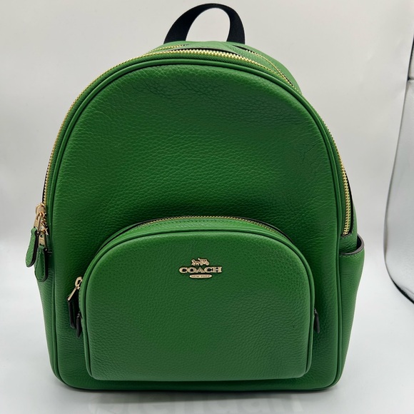 Coach Charlie Mini Backpack Green Pebbled Leather F38263 with hangtag - Picture 1 of 9